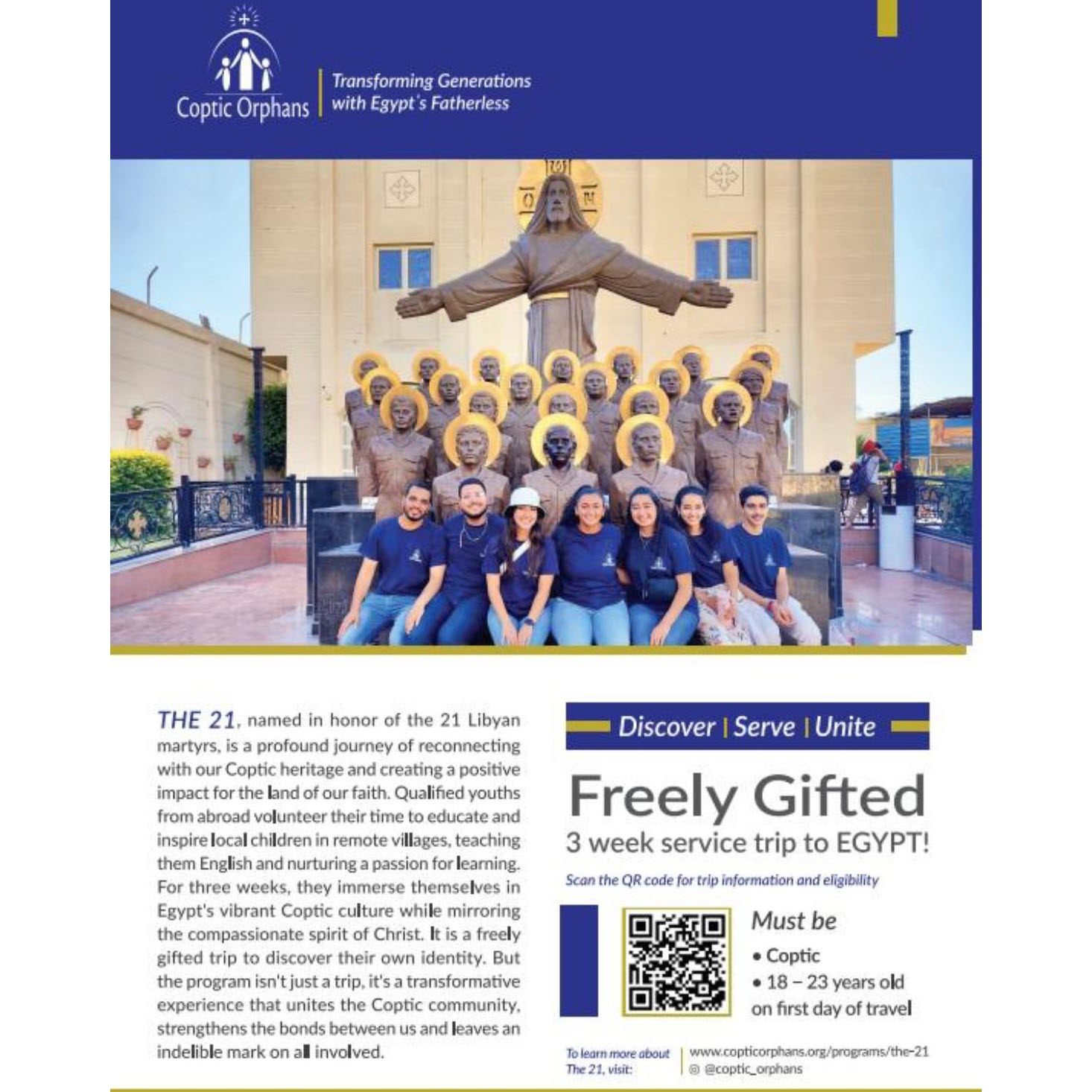 Coptic Orphans Invitation to Youth – ECCOPTS